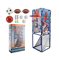 Bruce & Shark Kids 5-in-1 Multi-Sport Game Set - Includes Football, Basketball, Baseball, Flying Disc & Rugby