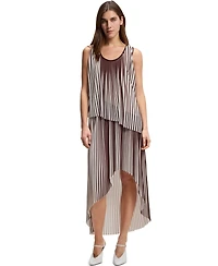 Boss by Hugo Women's Two-Tone Plisse Pleat A-Line Dress