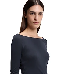 Boss by Hugo Women's Sheer Jersey Double-Layered Top