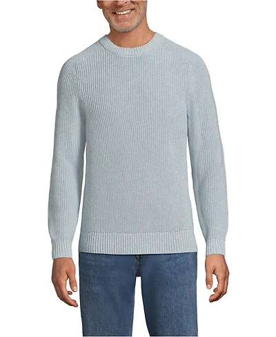 Lands' End Men's Long Sleeve Drifter Marl Crewneck Sweater
