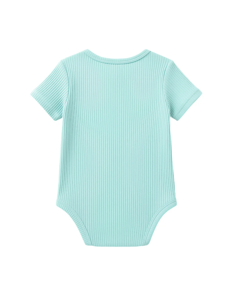 Disney Baby Boys' Mickey Mouse Short-Sleeve Bodysuits, 3-Piece Set