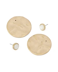 Robert Lee Morris Soho Mother of Pearl Turquoise Disc Earring Jacket