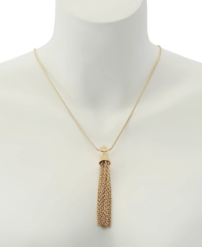 Robert Lee Morris Soho Gold Fringe Tassel Pendant Necklace
