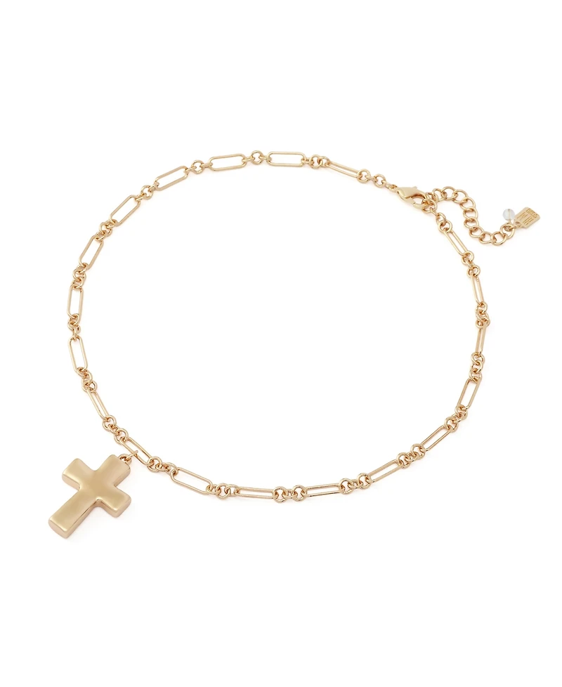Robert Lee Morris Soho Mother of Pearl Cross Pendant Necklace