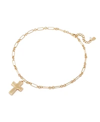 Robert Lee Morris Soho Mother of Pearl Cross Pendant Necklace