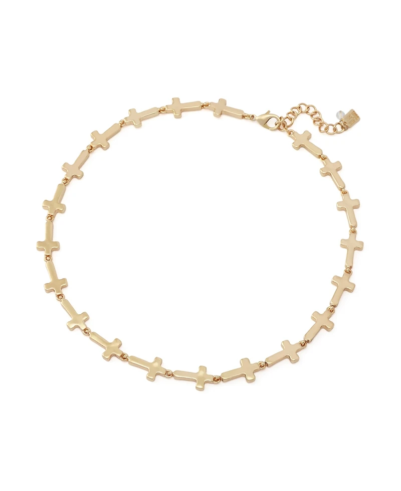 Robert Lee Morris Soho Gold Cross Collar Necklace