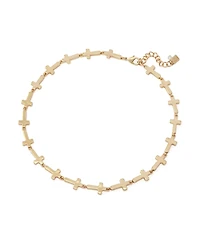 Robert Lee Morris Soho Gold Cross Collar Necklace