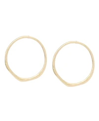 Robert Lee Morris Soho Silver Sculpted Medium Circle Post Earrings