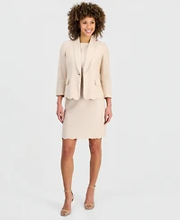 Kasper Women's Shawl-Lapel Scalloped Jacket