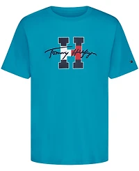 Tommy Hilfiger Boys' 8-20 Script H Crewneck T-Shirt