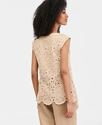 Kasper Women's Crocheted Sleeveless Top