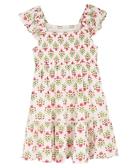 Rare Editions Girls' 2T-6X Smocked Tiered Dress