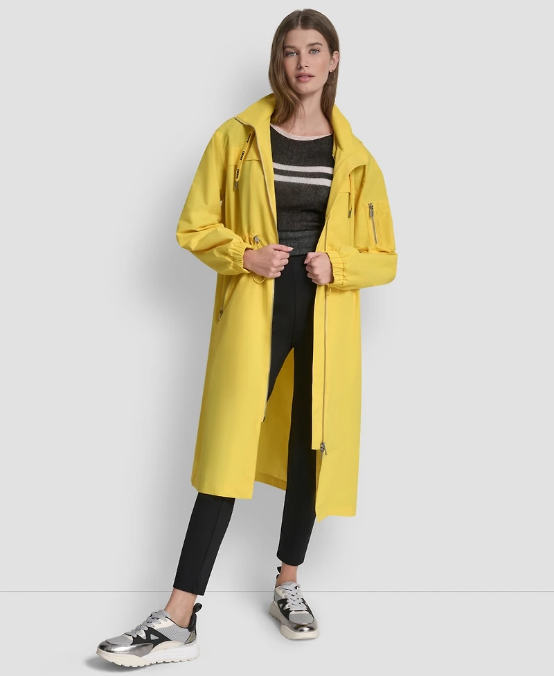 Dkny Women's 1989 Logo Hooded Walker Anorak Jacket