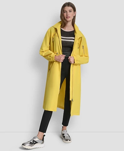 Dkny Women's 1989 Logo Hooded Walker Anorak Jacket