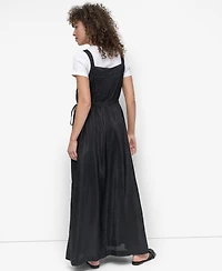 Dkny Women's Drawstring Overall Dress