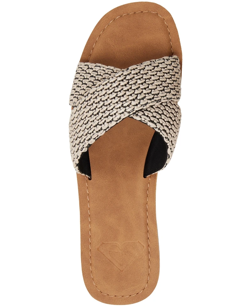 Roxy Women's Andreya Raffia Ladies Slip On Sandals