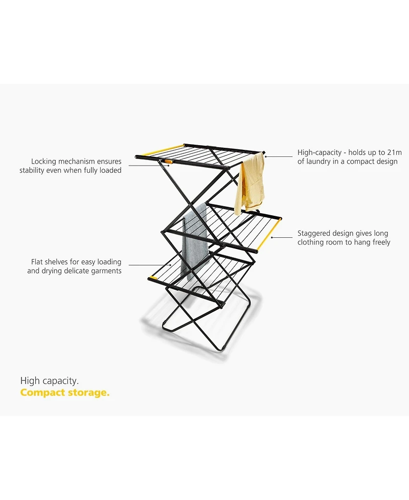 Joseph Joseph Airframe Max Clothes Drying Rack with Long Garment Hanging Rails