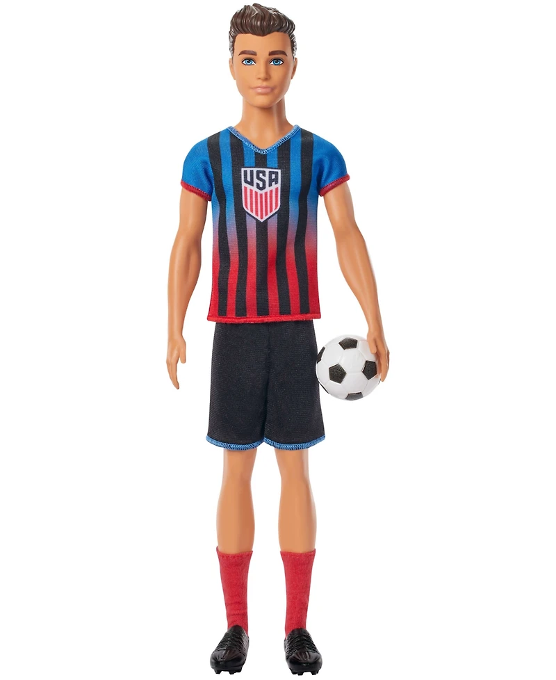 Barbie Careers Ussf Soccer Fashion Ken Doll Dressed in Removable Sport Outfit