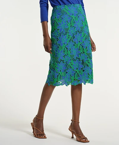 Isaac Mizrahi Women's Eyelet Pencil Skirt