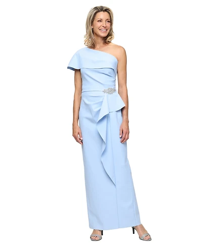 Alex Evenings Women's One Shoulder Ball Gown
