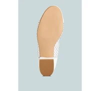 Tudum Rhinestone Detail Mesh Ballerinas