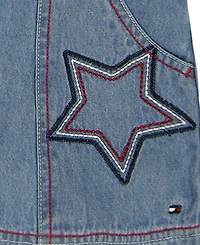 Tommy Hilfiger Girls' 4-6X Crewneck T-Shirt and Front Waist Skort, 2-Piece Set