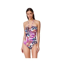Profile by Gottex Women's Plantopia Bandeau One Piece
