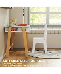Hongge Kids Desk and Chair Set with Storage for Ages 3–12
