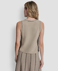 Dkny Jeans Women's Crewneck Sleeveless Sweater