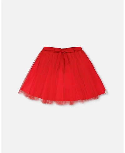 Deux par Deux Big Girls Mesh and Eyelet Skirt