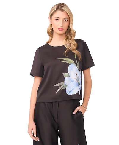 Vince Camuto Women's Short-Sleeve Crew Neck Blouse