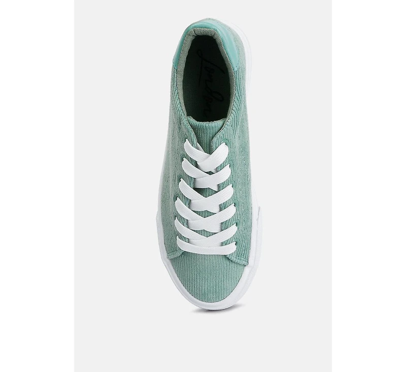 hyra solid flat form canvas sneakers