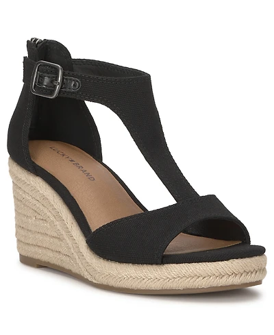 Lucky Brand Women's Cyleste T-Strap Espadrille Wedge Sandals