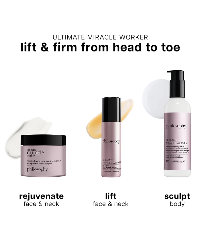 philosophy Ultimate Miracle Worker Lift and Firm Face and Neck Serum, 1.6 oz.