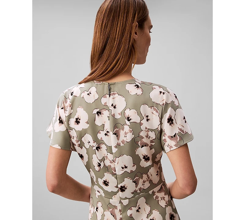 Calvin Klein Women's Crewneck Midi Dress