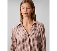 Calvin Klein Women's Printed Button-Down Shirt