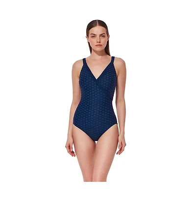 Gottex Women's Scaled Up Surplice Knit One Piece