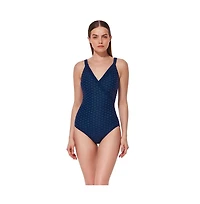 Gottex Women's Scaled Up Surplice Knit One Piece