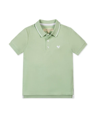 Hope & Henry Toddler Boys Organic Short Sleeve Knit Pique Polo Shirt