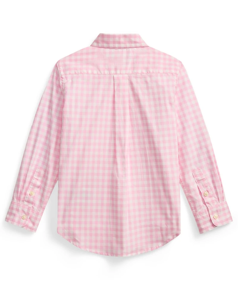 Polo Ralph Lauren Boys' 2-7 Plaid Button-Down Poplin Shirt