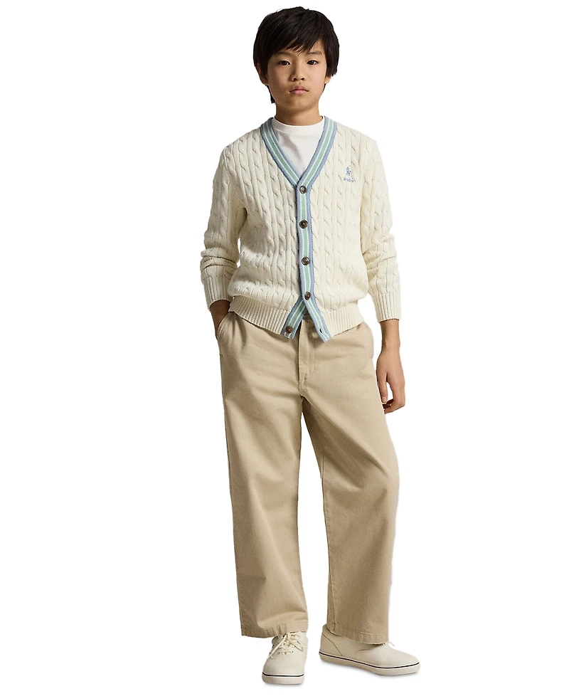 Polo Ralph Lauren Boys' 8-20 Striped V-Neck Cardigan