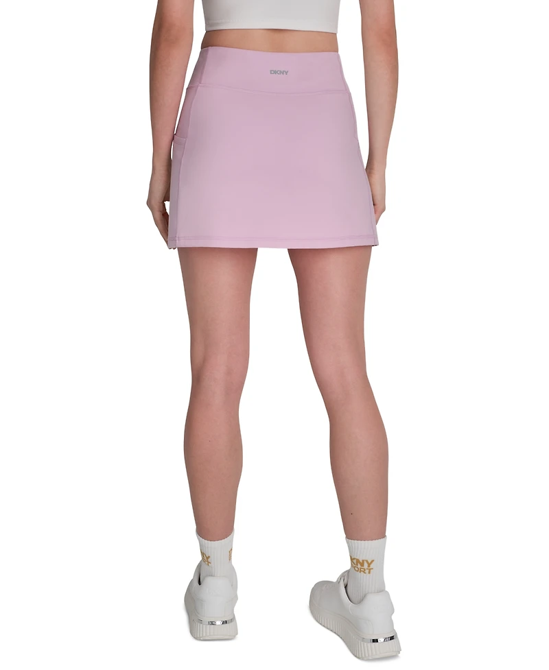 Dkny Sport Women's Balance Compression Super High Waist Pull-On Skort