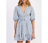 En Saison Women's Clara V-Neck Short-Sleeve Dress