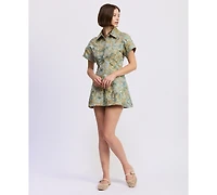 En Saison Women's Kenna Short-Sleeve Shirt Dress