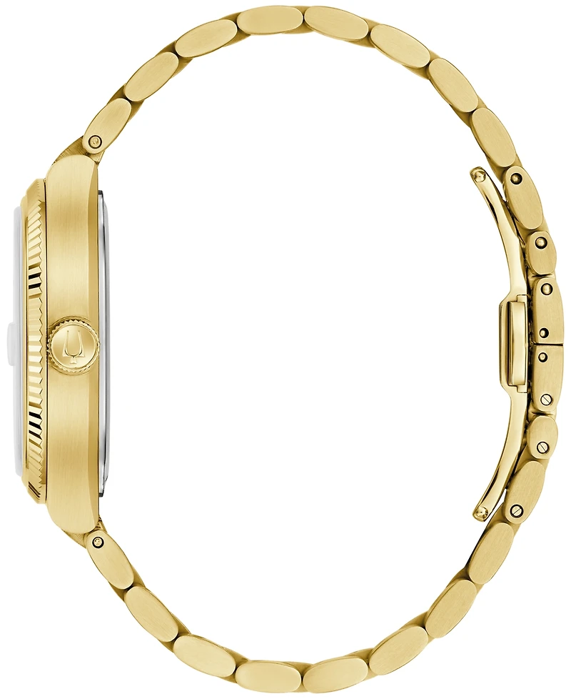 Bulova Men's Classic Super Seville Gold-Tone Stainless Steel Bracelet Watch 37.5mm