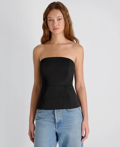 French Connection Women's York Satin Christa Fleur Strapless Top