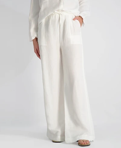 French Connection Women's Cooper Linen-Blend Wide-Leg Pants