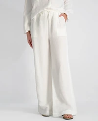 French Connection Women's Cooper Linen-Blend Wide-Leg Pants