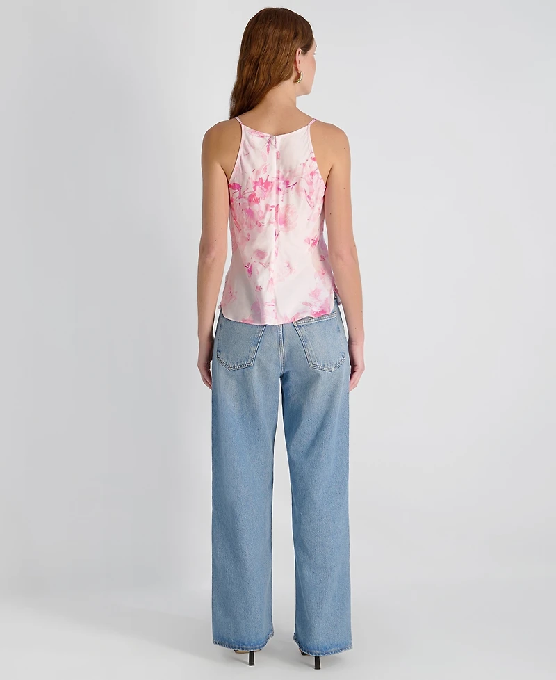 French Connection Women's Ennis Satin Cowl Neck Top