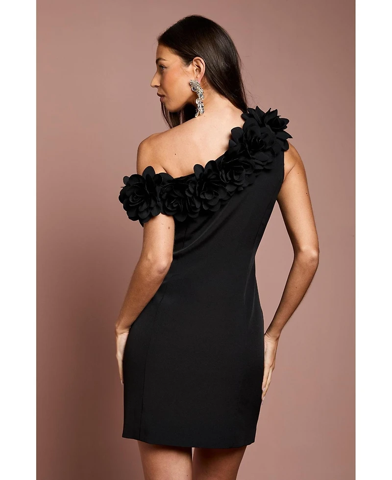 Coast Women's 3d Floral One Shoulder Mini Dress